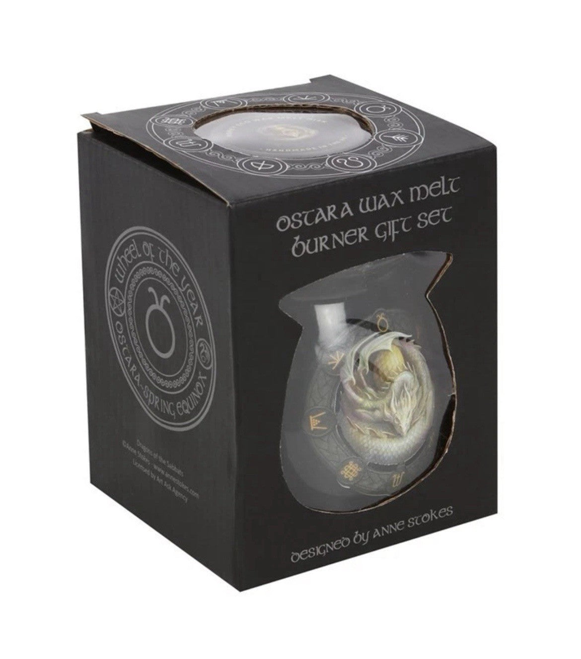 Ostara Gothic Wax Melt Burner Gift Set by Anne Stokes Dragons of the Sabbat