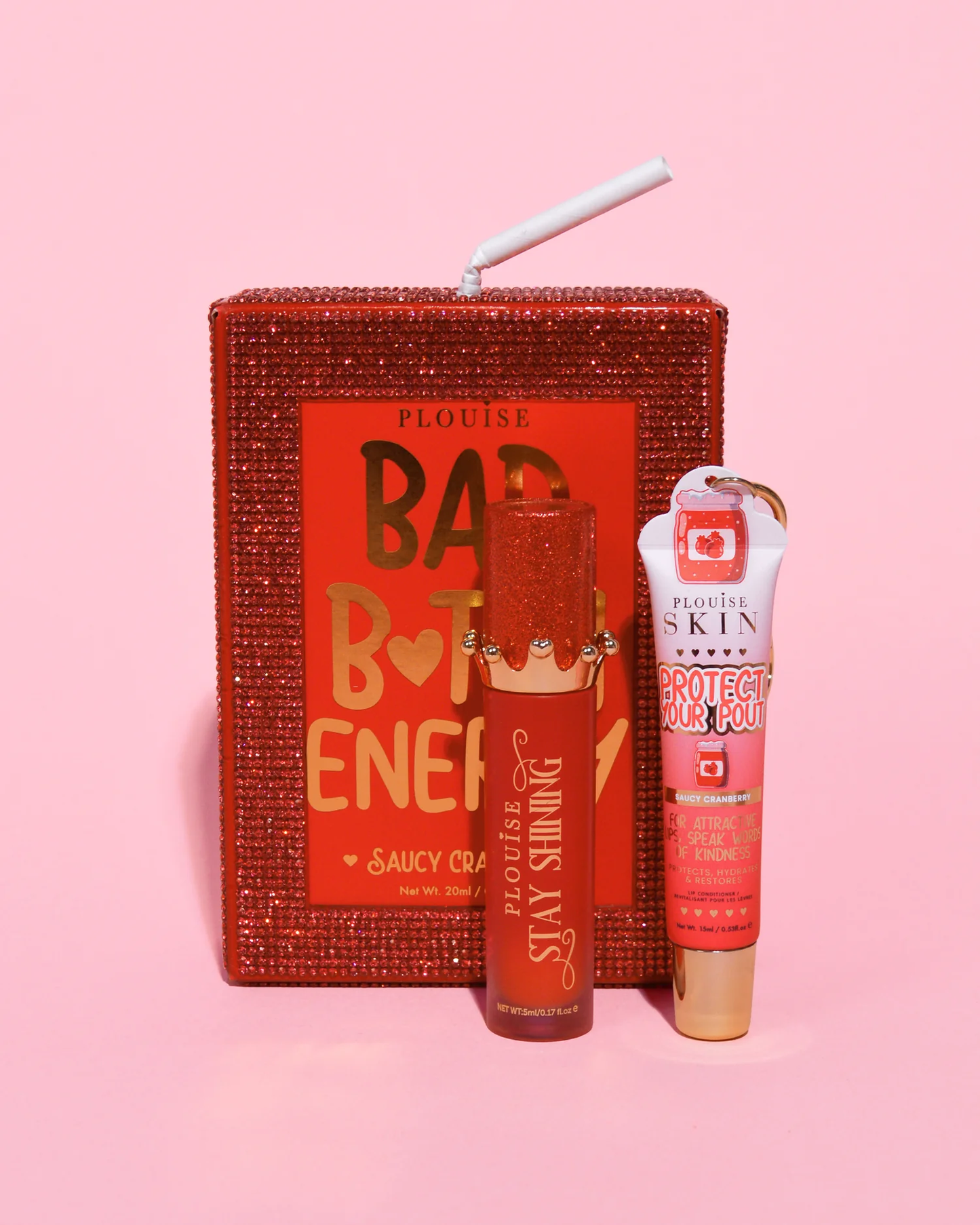 Crystal Bad Bitch Energy Lip Duo Saucy Cranberry