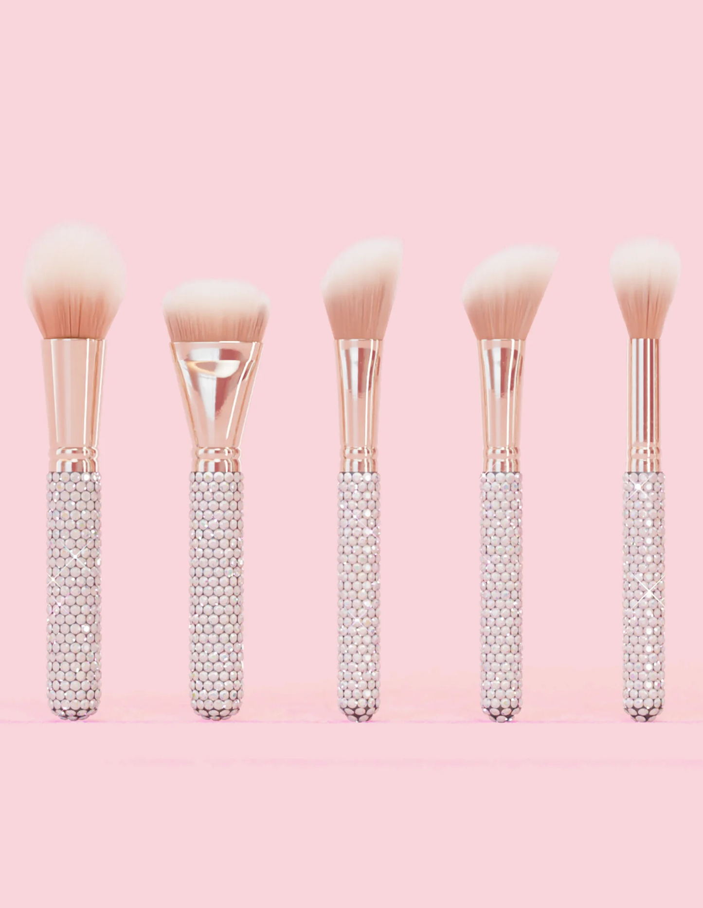 Crystal 20 Piece Makeup Brush Bundle Silver