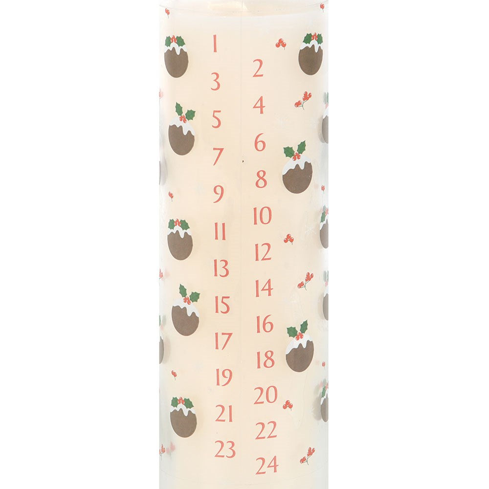CHRISTMAS PUDDING SCENTED ADVENT TUBE CANDLE