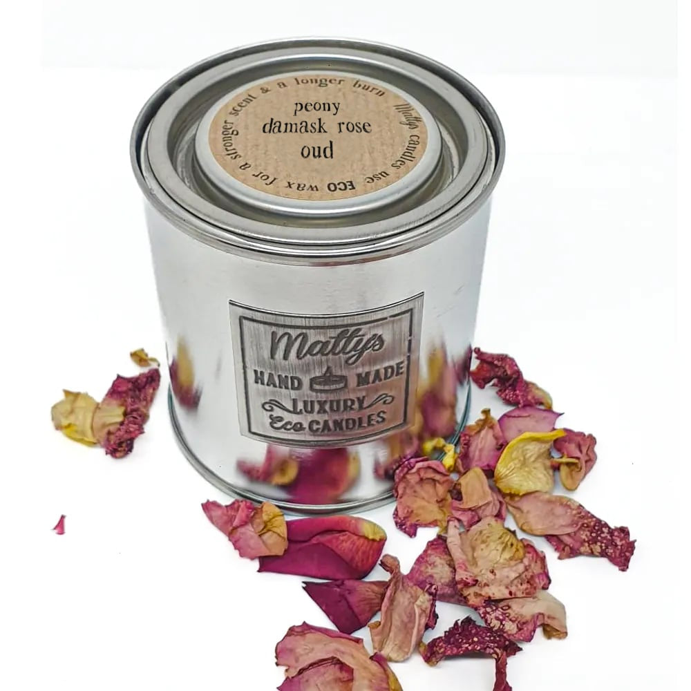 Peony Damask Rose and Oud Scented Candle