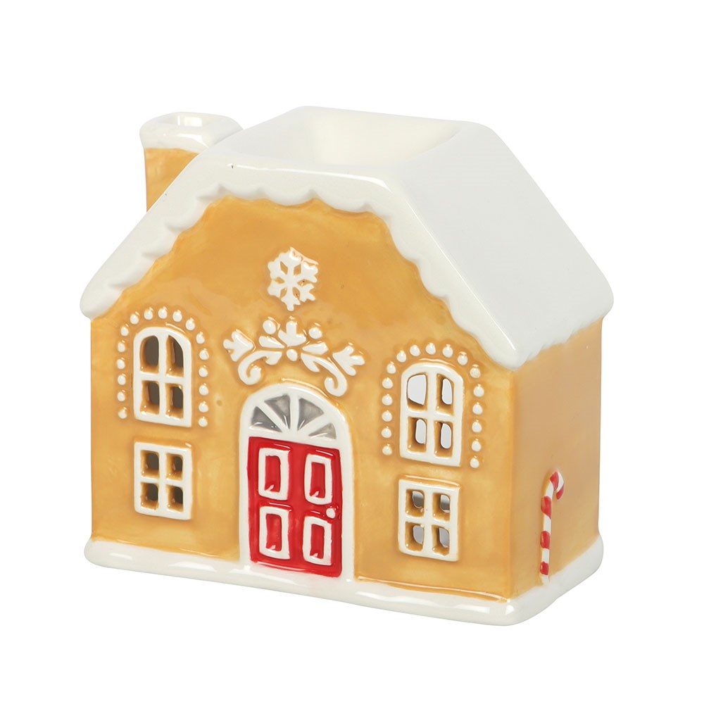 CANDY CANE GINGERBREAD HOUSE OIL BURNER AND WAX WARMER