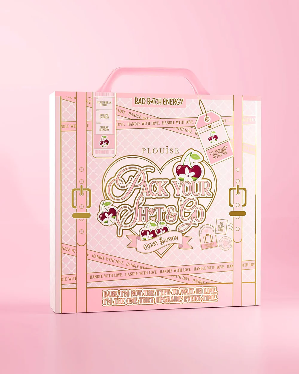 Pack Your Shit And Go Suitcase Cherry Blossom