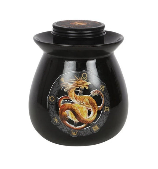 Litha Wax Melt Burner Gift Set by Anne Stokes Dragons of the Sabbat