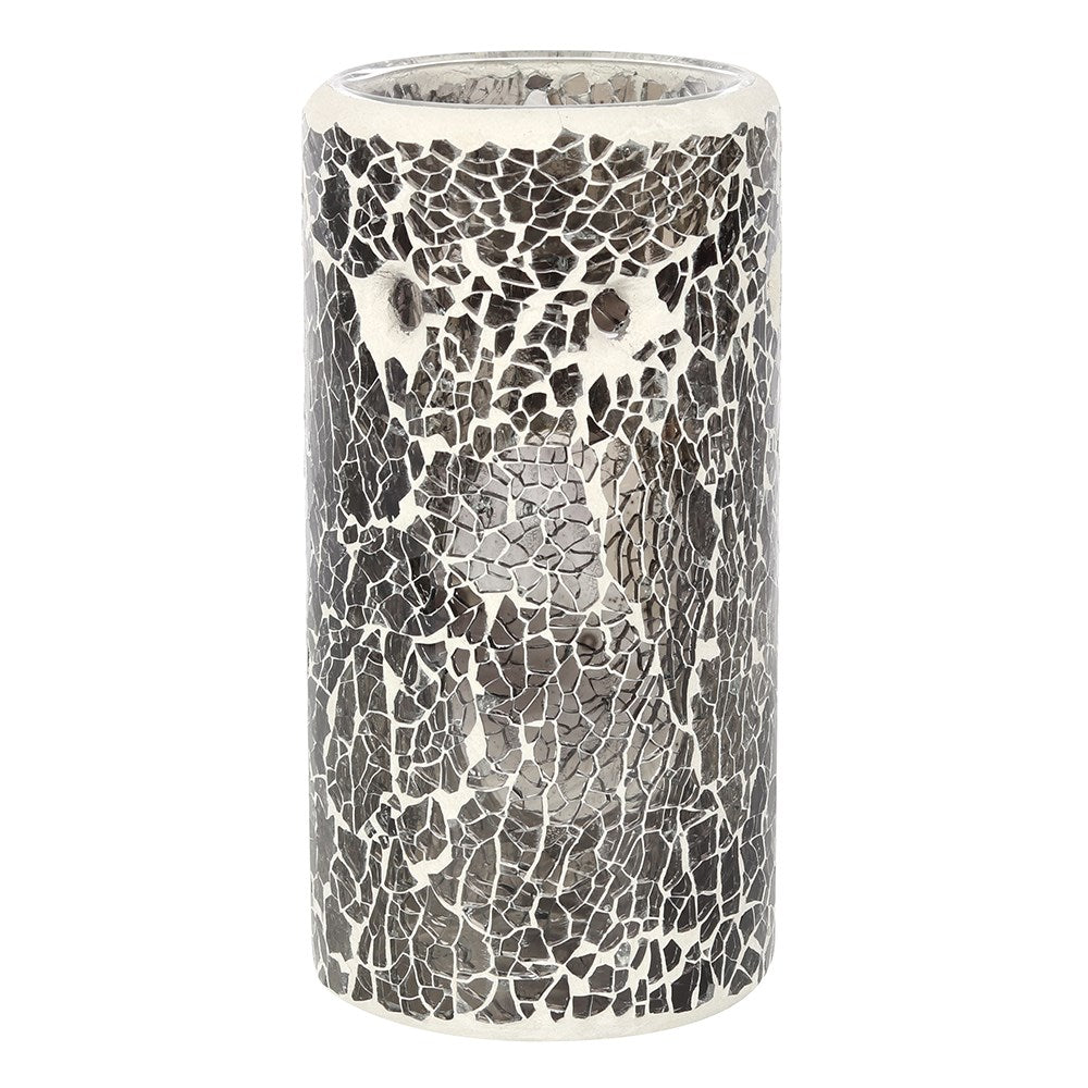 PILLAR GUNMETAL GREY CRACKLE OIL BURNER