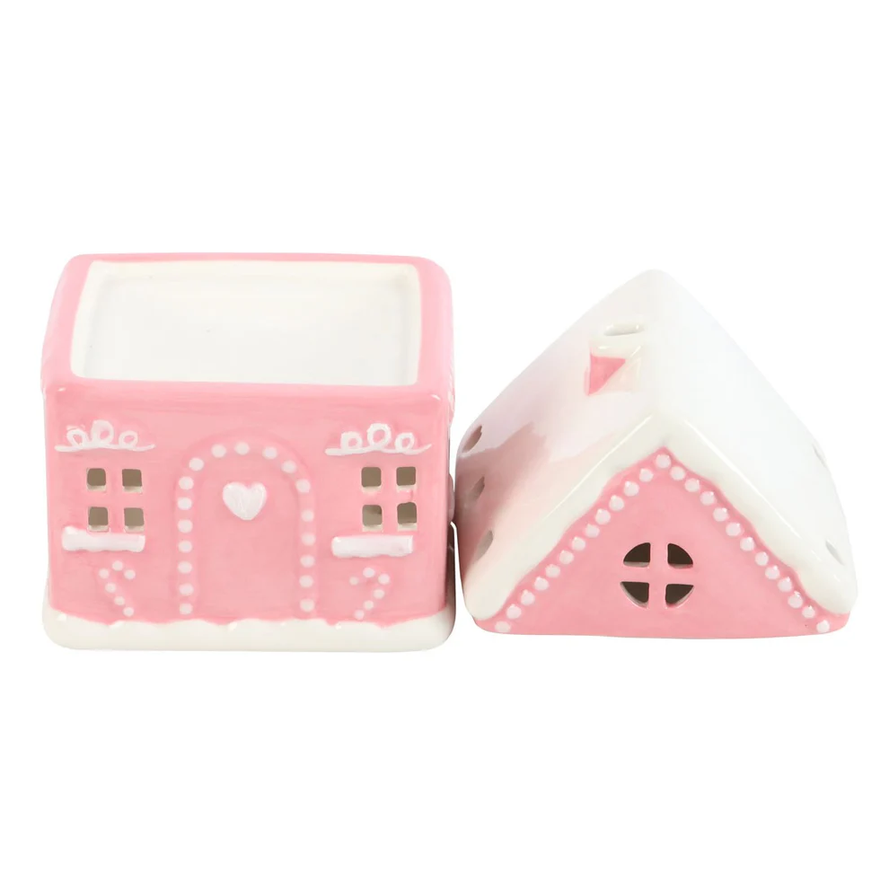 CHRISTMAS Pink Gingerbread House Oil Burner / Wax Melter