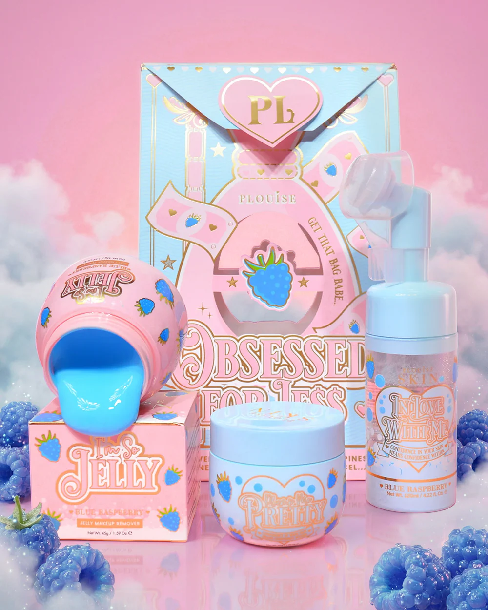 Obsessed For Less Cleanse & Moisturise Set Blue Raspberry