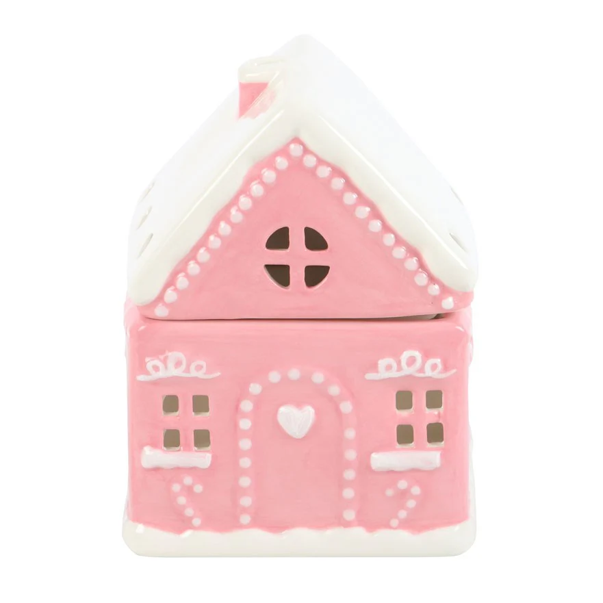 CHRISTMAS Pink Gingerbread House Oil Burner / Wax Melter