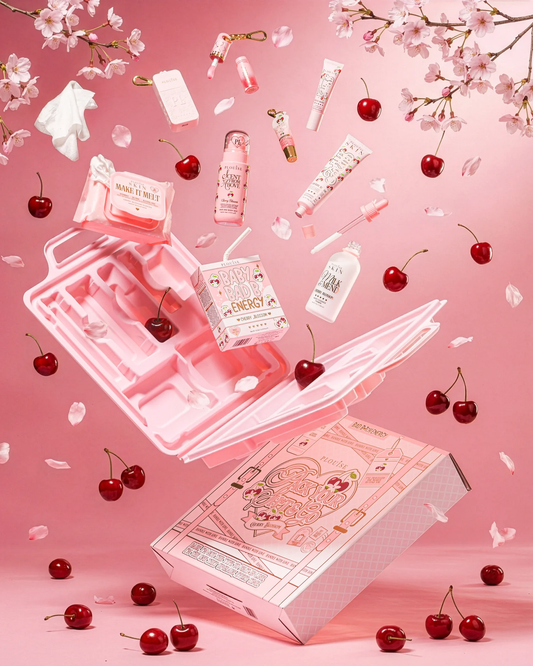 Pack Your Shit And Go Suitcase Cherry Blossom