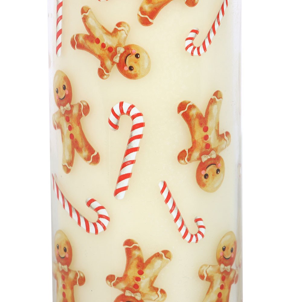 CANDY CANE WARM GINGERBREAD TUBE CANDLE