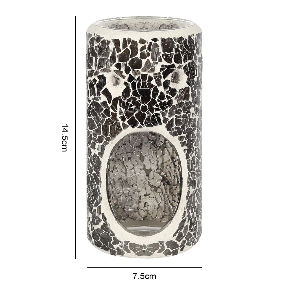 PILLAR GUNMETAL GREY CRACKLE OIL BURNER