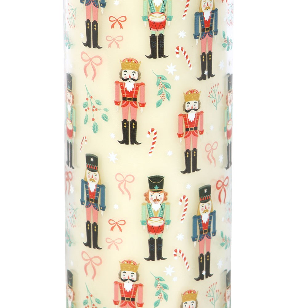 NUTCRACKER PRINT FESTIVE SPICE TUBE CANDLE