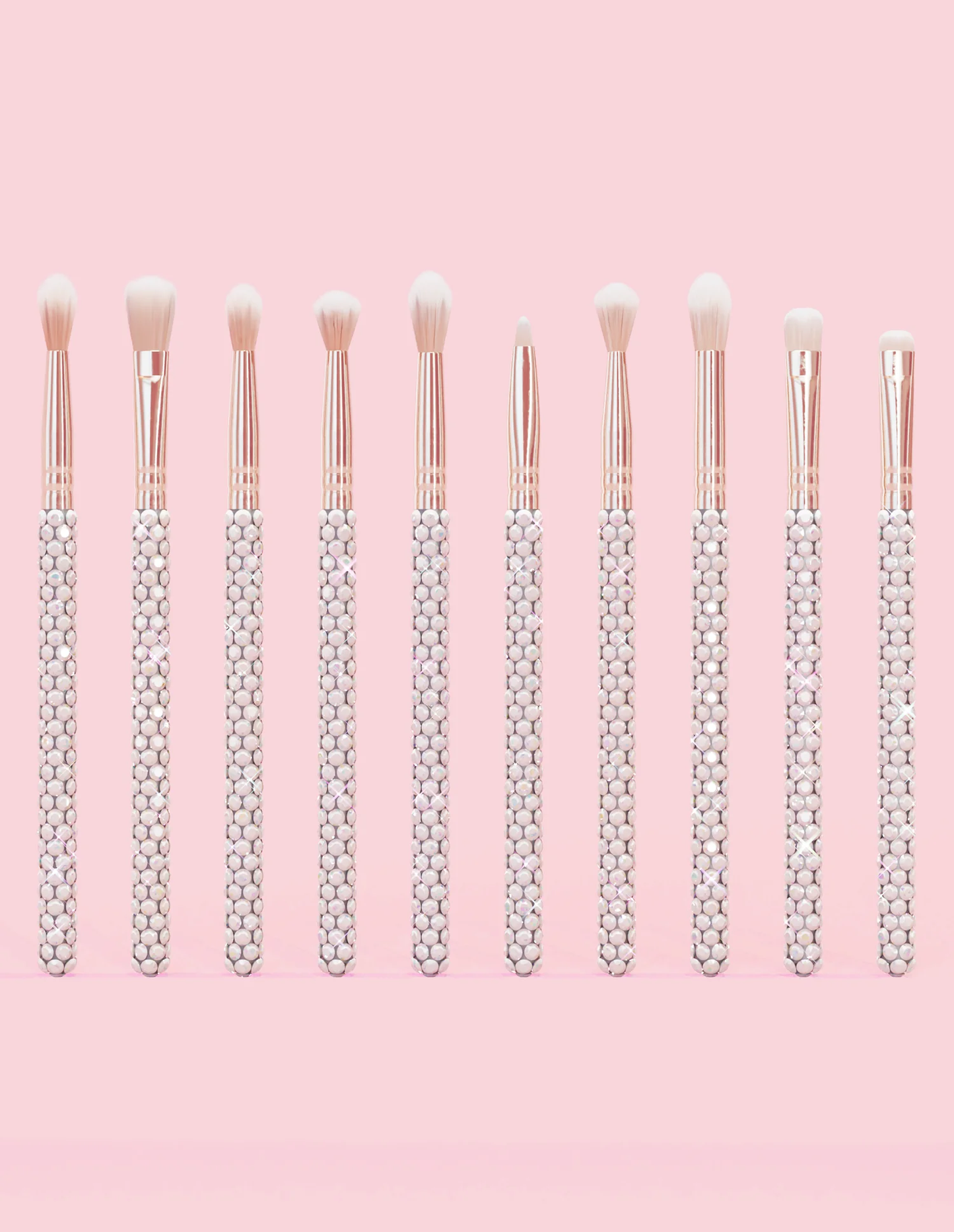 Crystal 20 Piece Makeup Brush Bundle Silver