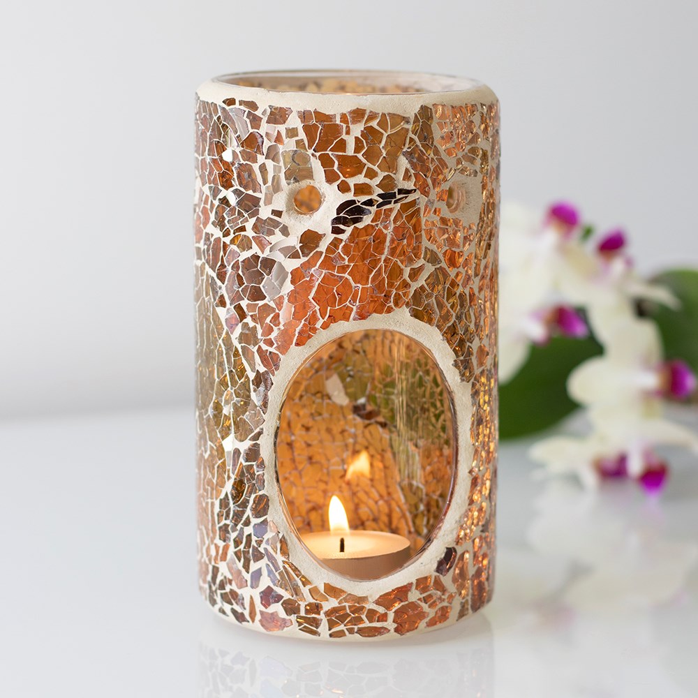 PILLAR BROWN CRACKLE OIL BURNER